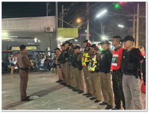 เจ้าหน้าที่จัดกำลังตำรวจทุกสายงานรักษาความปลอดภัยเทศกาลสงกรานต์